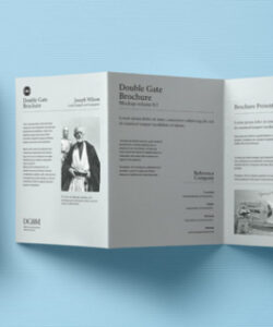 free editable double gate fold brochure template