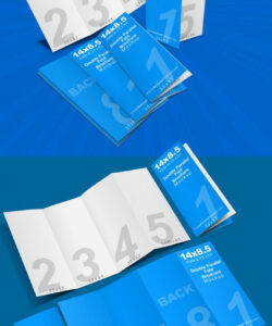 free editable double parallel fold brochure template doc