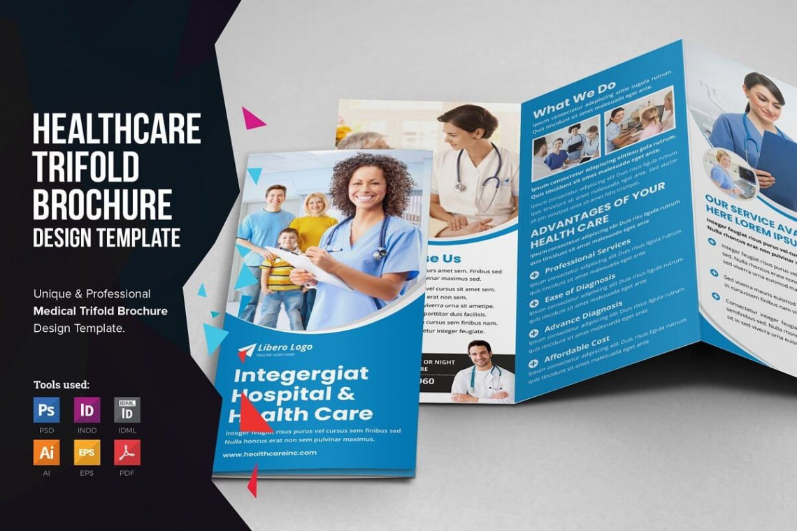 free editable medical tri fold brochure template