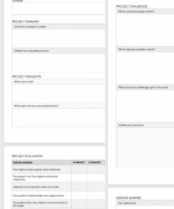 free free project management lessons learned templates  smartsheet construction project lessons learned template word