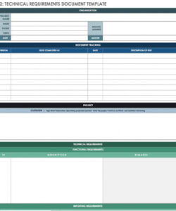 free free technical specification templates  smartsheet it project requirements document template sample