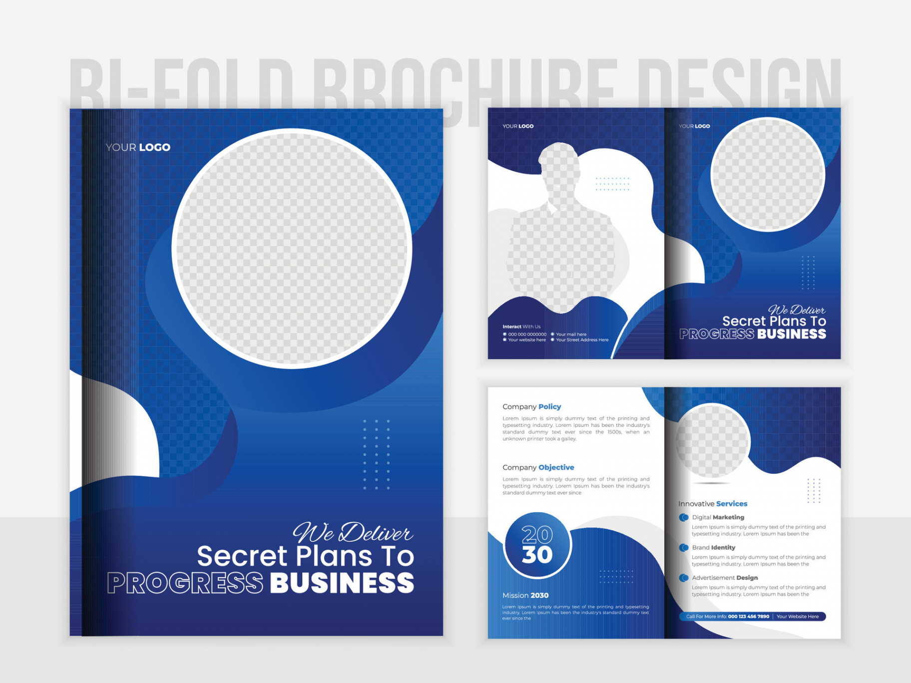 free  front and back brochure template word