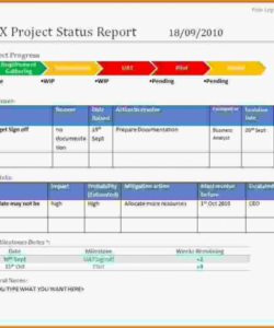 free one page project status report template 5  templates example  templates example  project project management status update template  sample