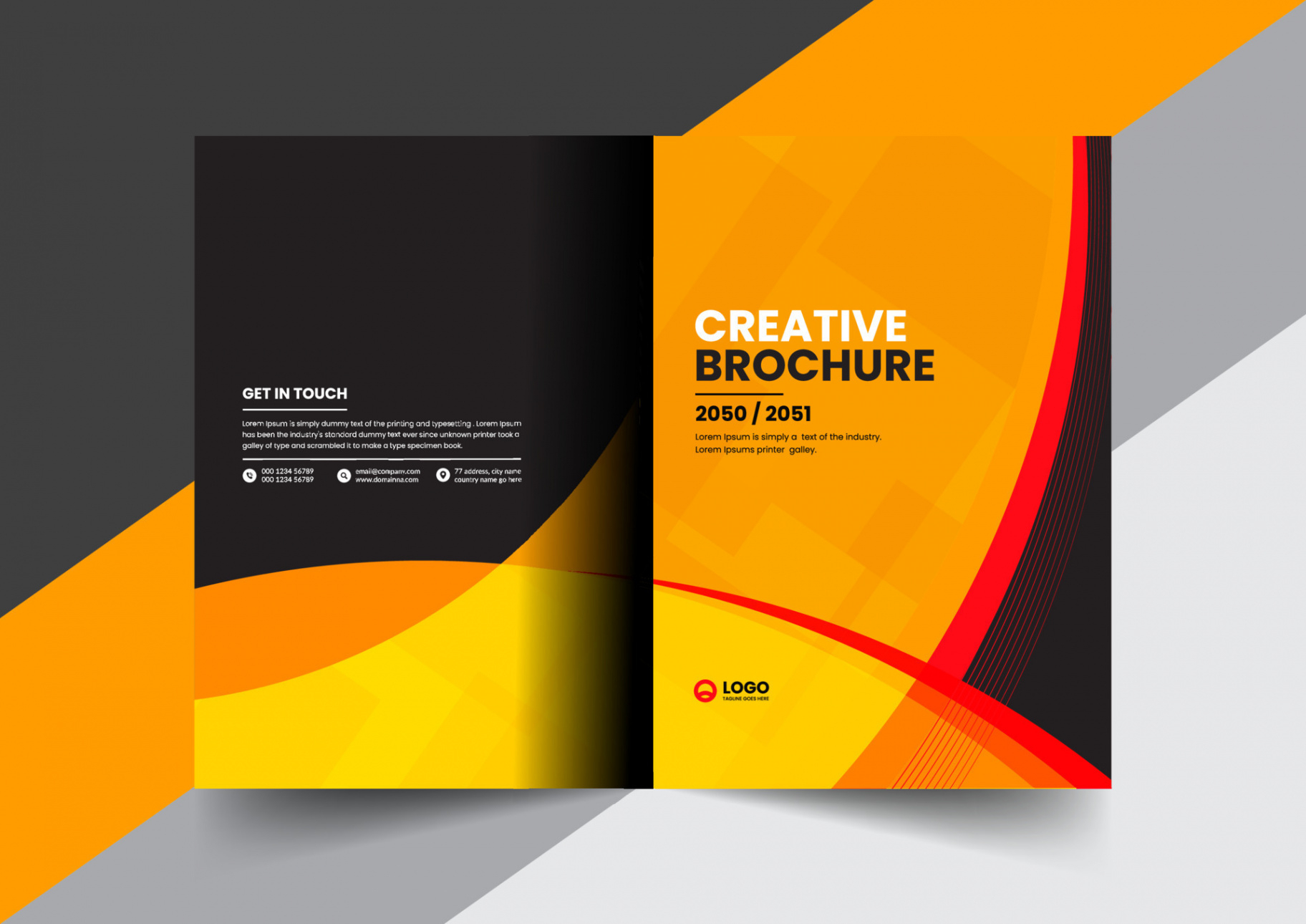 free printable brochure front page design template doc