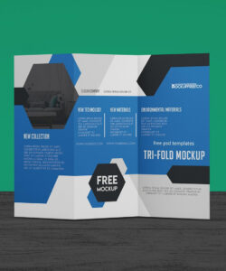 free printable tri fold brochure mockup template sample