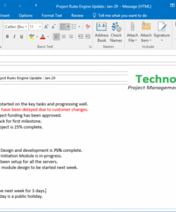 free project status update email sample  10 templates and examples  project management templates executive project status update template example