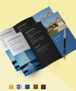 free  real estate tri fold brochure template sample