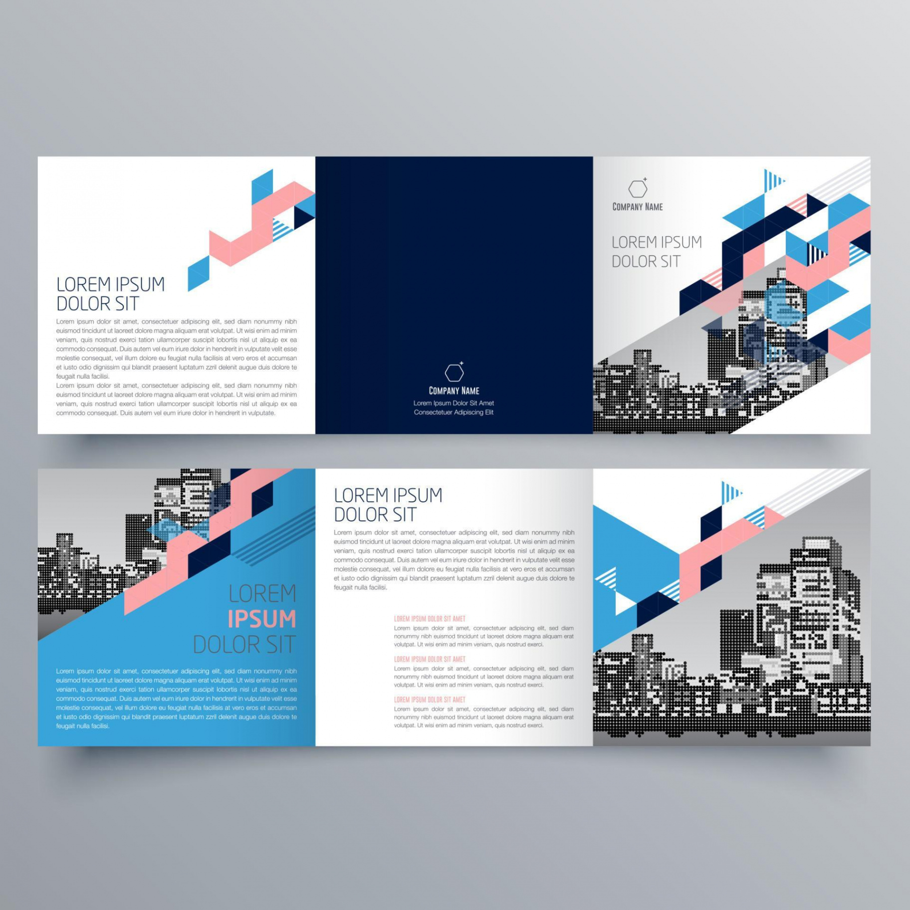 free sample modern tri fold brochure template word