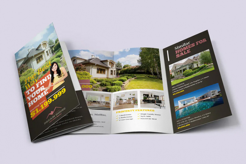 free sample real estate tri fold brochure template doc