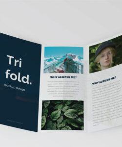 free sample tri fold brochure mockup template word