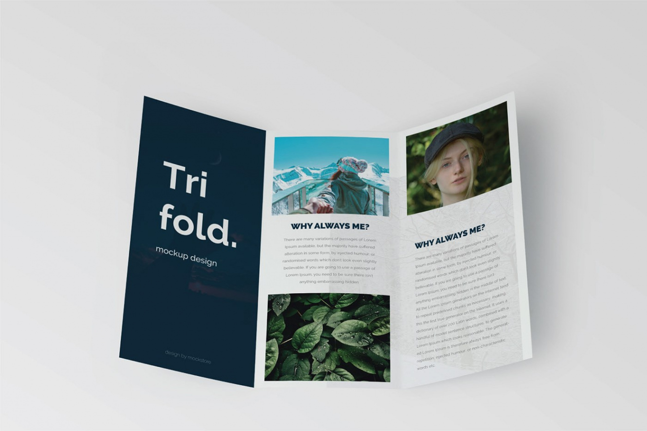 free sample tri fold brochure mockup template word