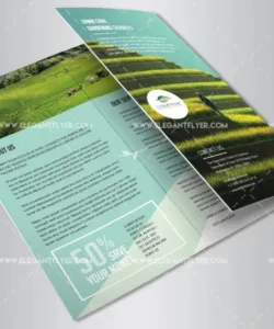 free  tri fold landscape brochure template pdf