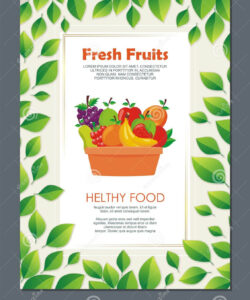 fruits and vegetables brochure design template doc