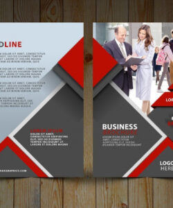 printable 1 2 fold brochure template sample