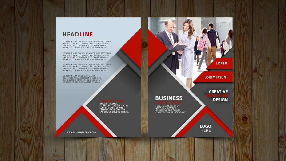 printable 1 2 fold brochure template sample