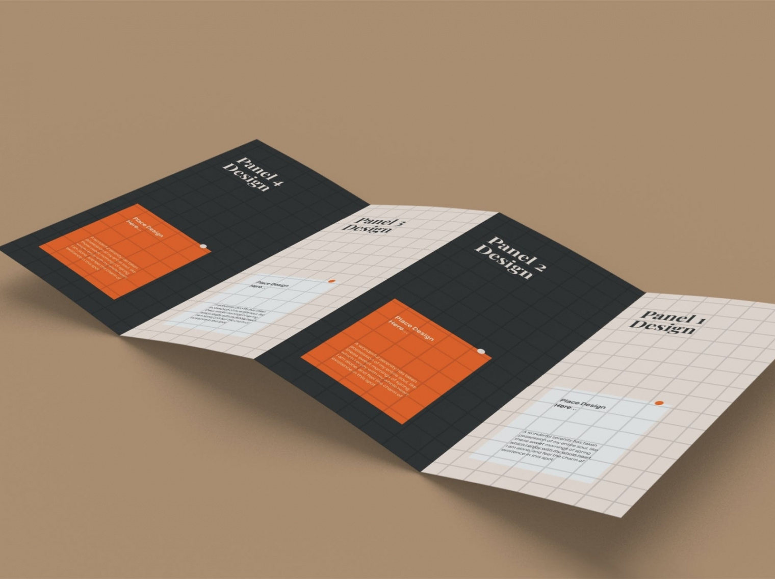 printable 5 panel roll fold brochure template word