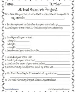 printable 72 animal research template  psikyolalola animal research project template doc