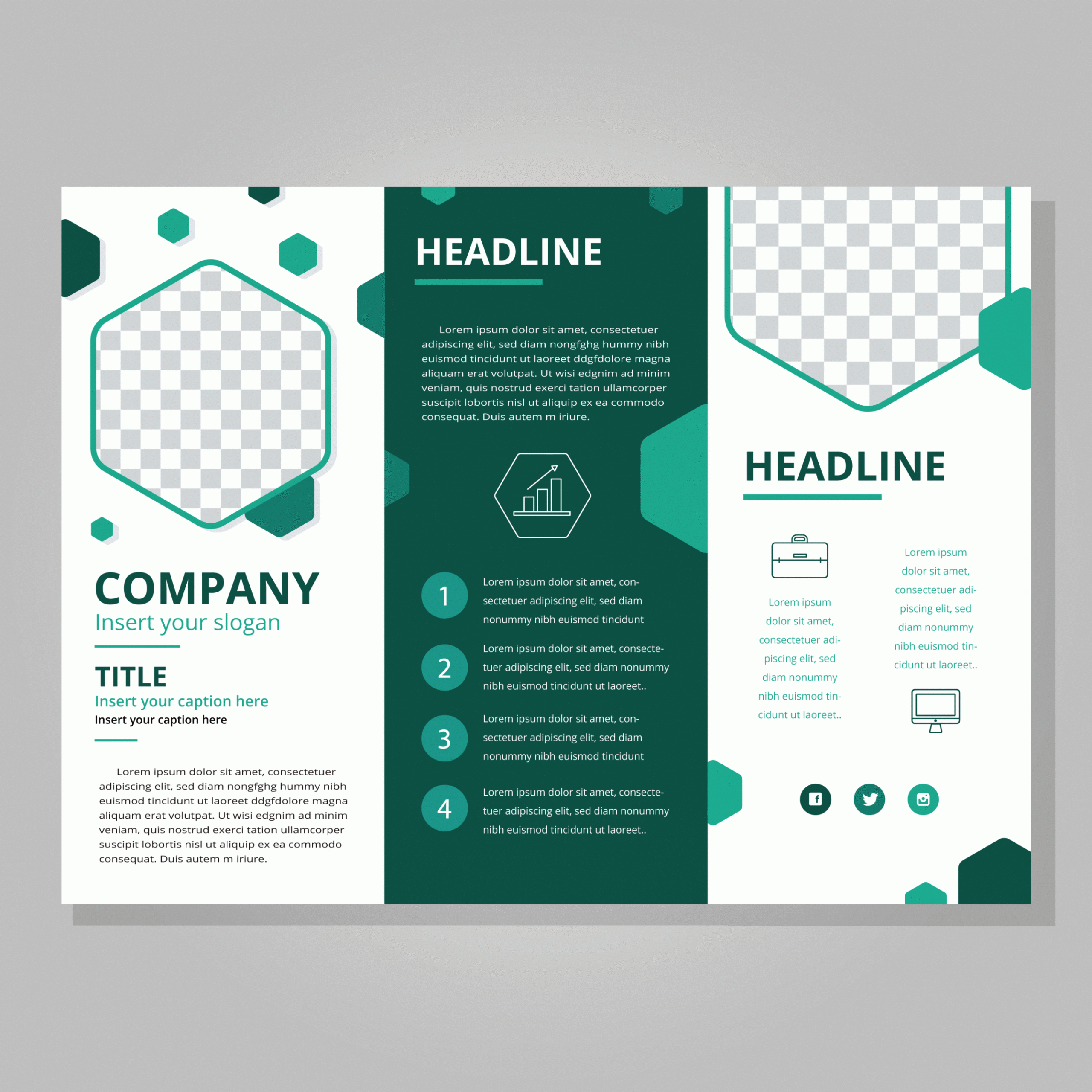 printable a4 size tri fold brochure template word