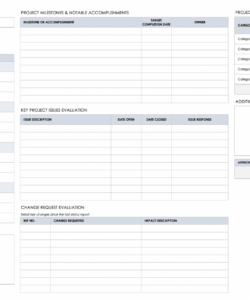 printable free project report templates  smartsheet daily project status update template