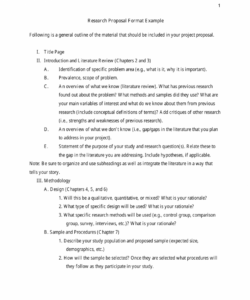 printable research proposal format example download printable pdf  templateroller independent research project template excel