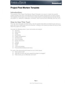 project post mortem template throughout project analysis report template  best sample template it project post mortem template pdf