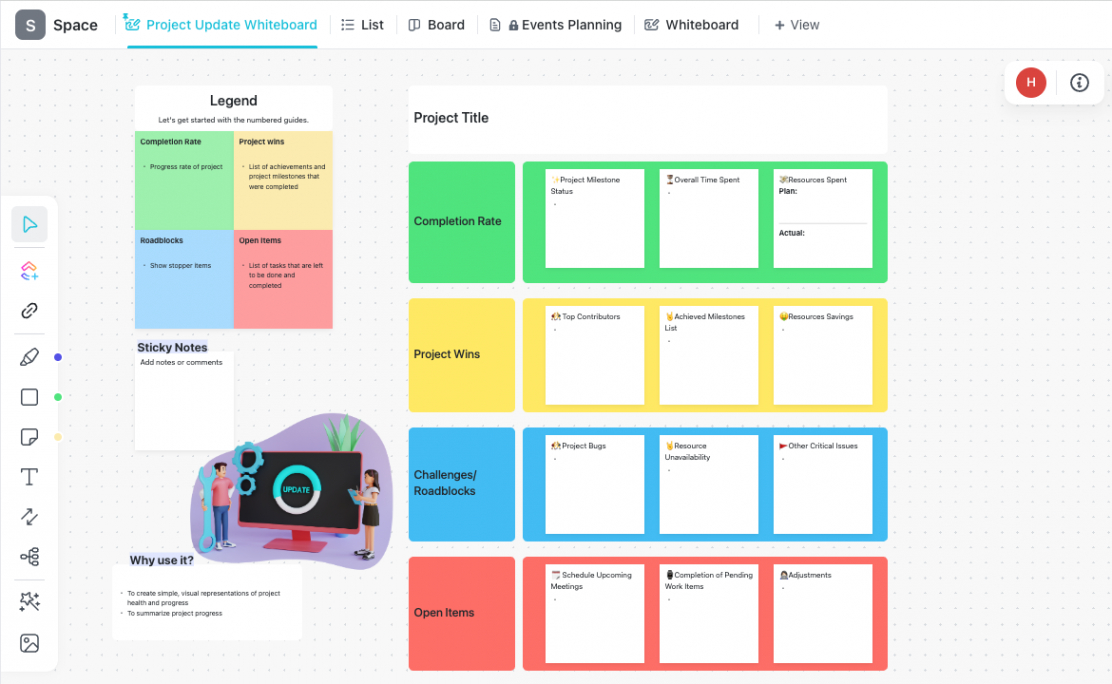 sample 10 free project update templates in clickup and word multiple project status update template  example