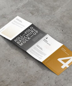 sample 4 panel roll fold brochure template word