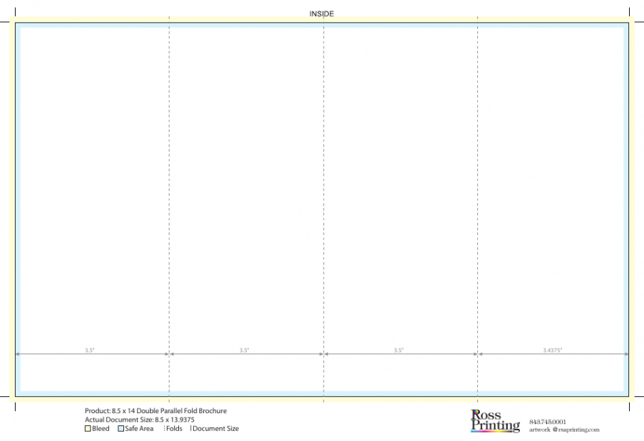 sample double parallel fold brochure template word