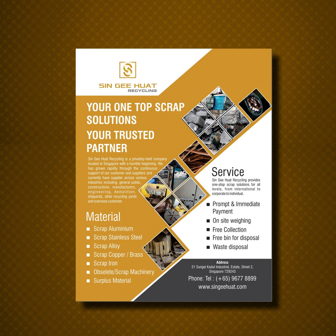 sample one page product brochure template example