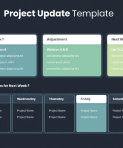 sample project progress update slide template  slidekit daily project status update template sample