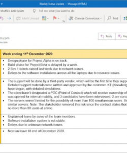 sample project status update email sample  10 templates and examples  project status report project daily project status update template excel