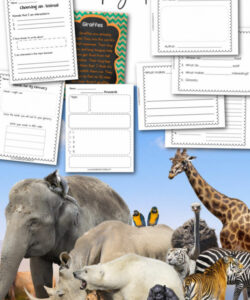 sample writing unit of study animal research project  the curriculum corner 123 animal research project template word