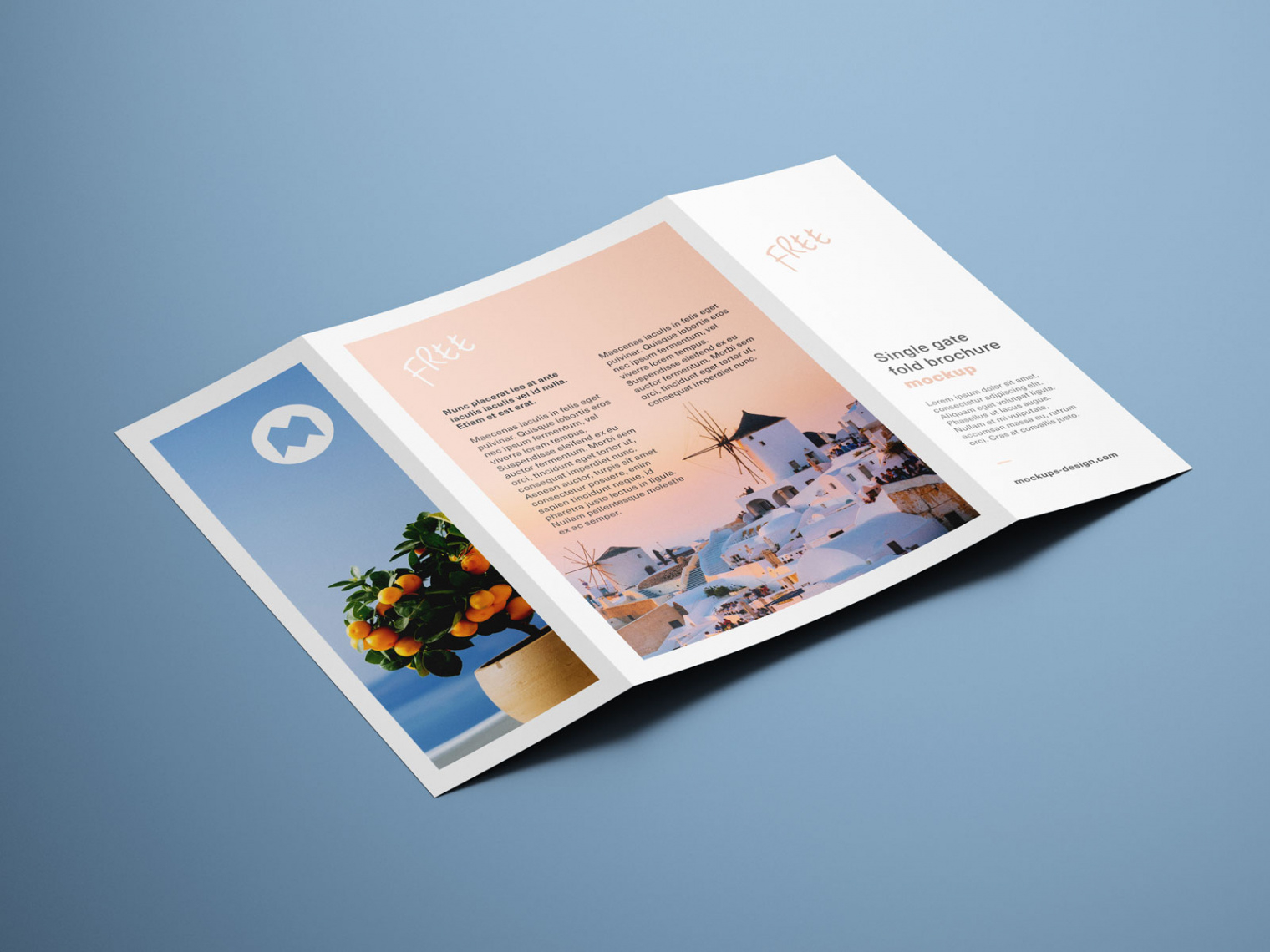 single gate fold brochure template example