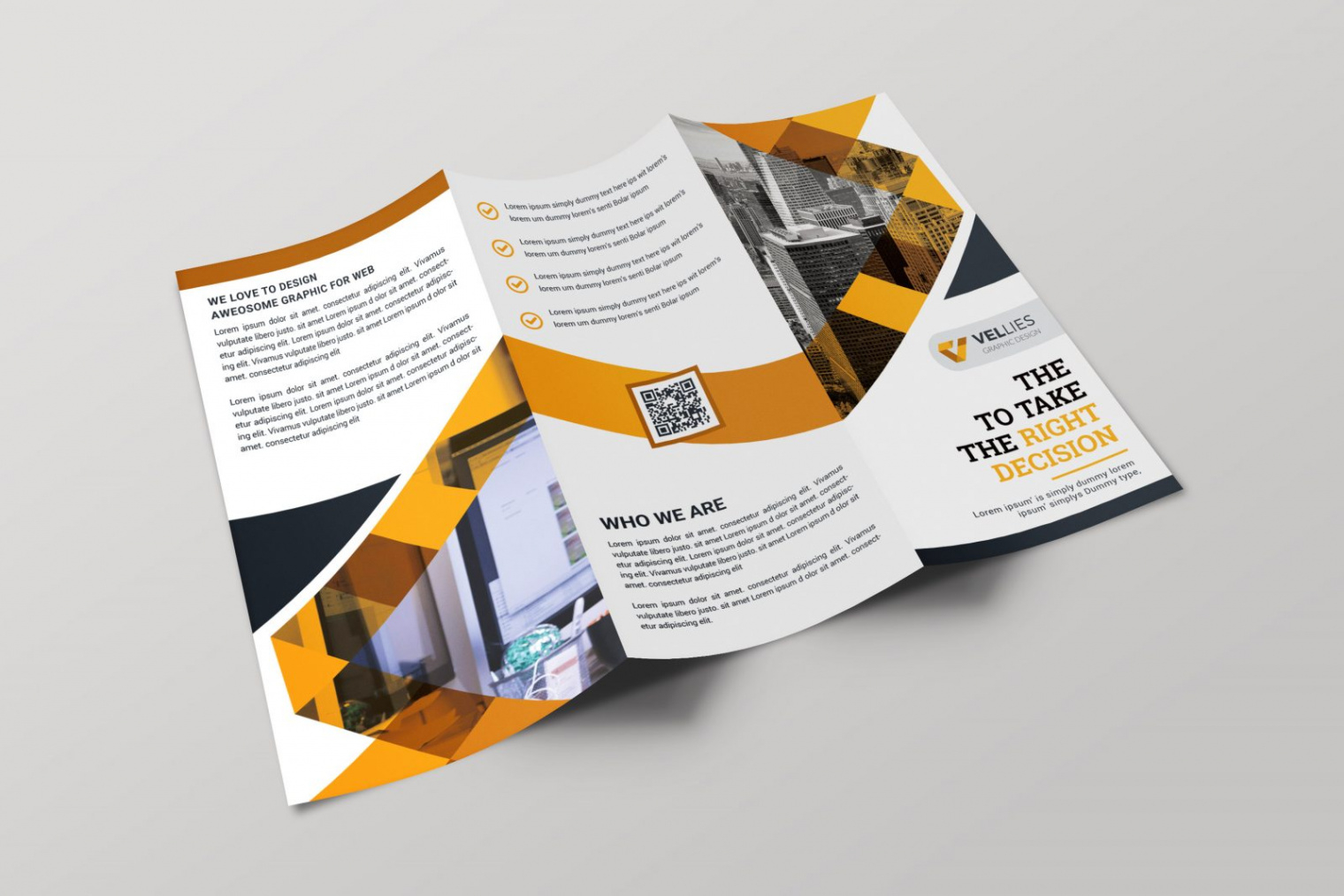 tri fold business brochure template sample