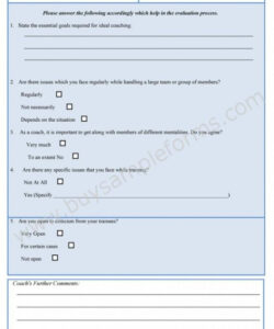 coach evaluation form  sample forms life coaching evaluation form template pdf