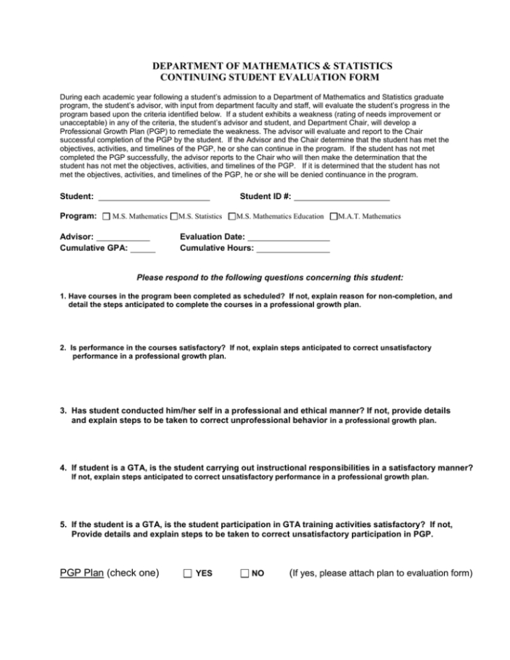 continuing student evaluation form continuing education evaluation form template sample