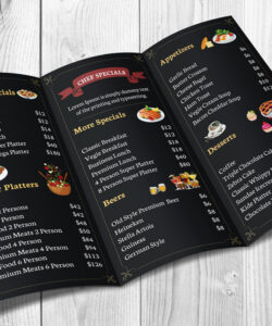 custom tri fold food brochure template pdf