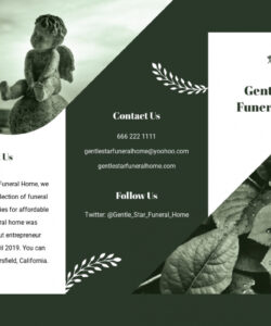 custom tri fold funeral brochure template