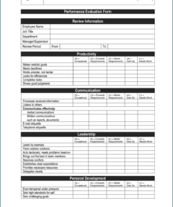 》free printable employee performance evaluation form manager evaluation by staff template