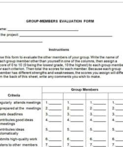 editable 25 peer evaluation form templates  samples board member performance evaluation template example