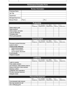 editable free printable employee evaluation forms new hire evaluation form template doc