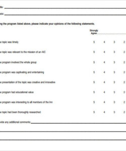 editable program evaluation form template end of year evaluation template