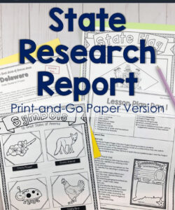 editable state research project  delaware printandgo paper state report elementary state research project template doc