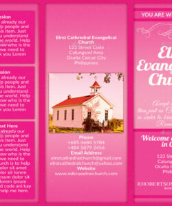 editable tri fold church brochure template word