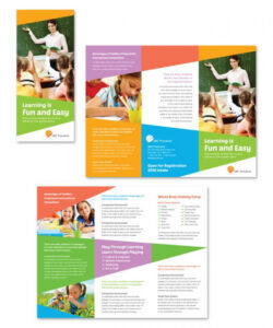 education tri fold brochure template sample