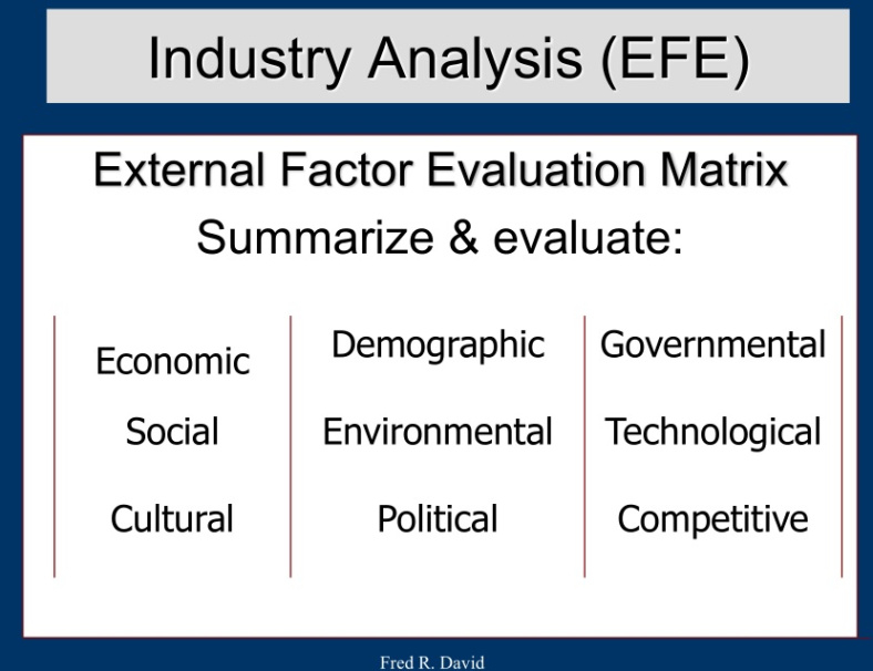 efe  competitive profile matrix  dosen perbanas external factor evaluation matrix template doc