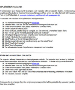 free 14 sample employee self evaluation forms in pdf  ms word  pages employee performance self evaluation template example