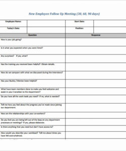 free 30 90 day employee evaluation form  example document template 90 day employee evaluation template excel