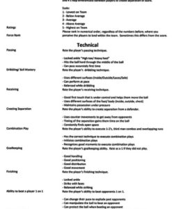 free 44 free printable player evaluation form templates pdf ms excel football player evaluation form template