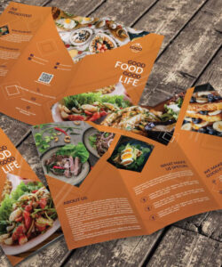 free editable tri fold food brochure template doc